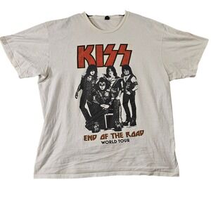 KISS End of the Road World Tour Graphic T Shirt Size‎ XXL US TG White